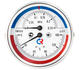 Термоманометр 80 мм, ТМТБ-31Р.1(0-120С)(0-0,6MPa)G12.2,5 ТИП - ТМТБ-31Р, температур РОСМА 00000002329 в Нижнем Новгороде 1