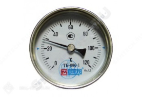 Термометр биметаллический Метер ТБ80 120C Дк 80 L=60 в Нижнем Новгороде 0