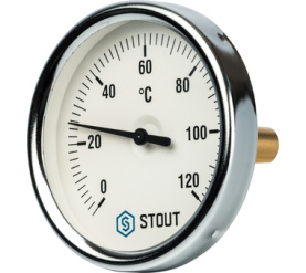 Термометр биметаллический с погружной гильзой. Корпус Dn 80 мм, гильза 50 мм 1 STOUT SIM-0001-805015 в Нижнем Новгороде 0