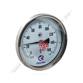 Термометр биметаллический Метер ТБ100 160C Дк 100 L=80 в Нижнем Новгороде 1