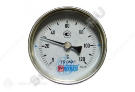 Термометр биметаллический Метер ТБ63 120C Дк 63 L=80 в Нижнем Новгороде 0