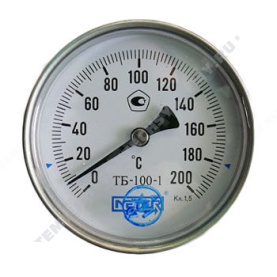 Термометр биметаллический Метер ТБ100 200C Дк 100 L=100 в Нижнем Новгороде 0