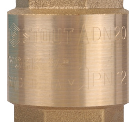 Клапан обратный пружинный муфтовый с пластиковым седлом 3/4 STOUT SVC-0012-000020 в Нижнем Новгороде 3