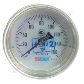 Термометр биметаллический Метер ТБ63 160C Дк 63 L=60 в Нижнем Новгороде 1