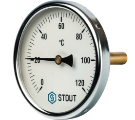 Термометр биметаллический с погружной гильзой. Корпус Dn 100 мм, гильза 75 мм STOUT SIM-0001-107515 в Нижнем Новгороде 0