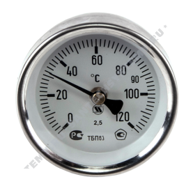 Термометр биметаллический Юмас ТБП63/ТР 120C Дк 63 Дтр 38 накладной в Нижнем Новгороде 0