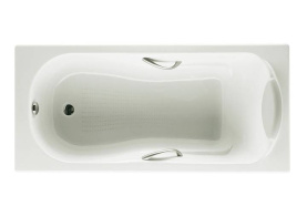 Чугунная ванна Roca Haiti 160x80 2330G000R с противоскольжением, с отверстиями для ручек в Нижнем Новгороде 1
