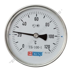 Термометр биметаллический Метер ТБ100 120C Дк 100 L=80 в Нижнем Новгороде 2
