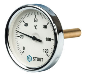 Термометр биметаллический с погружной гильзой. Корпус Dn 80 мм, гильза 75 мм 1 STOUT SIM-0001-807515 в Нижнем Новгороде 0