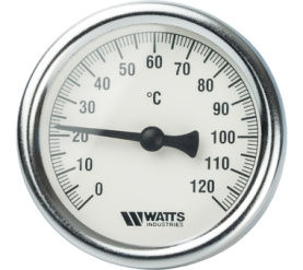 Термометр биметаллический с погружной гильзой 63 мм, штуц F+R801(T) 6350 Watts 10005800(03.01.040) в Нижнем Новгороде 1