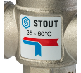 Термостатический смесительный клапан для систем отопления и ГВС 1 НР 35-60°С STOUT SVM-0020-166025 в Нижнем Новгороде 3