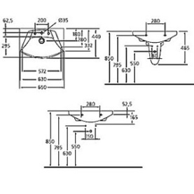 Раковина Ideal Standard Motion W890001 встраиваемая 650 мм белая в Нижнем Новгороде 1