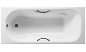 Чугунная ванна Roca Malibu 160x75 2310G000R с противоскольжением, с отверстиями для ручек в Нижнем Новгороде 0