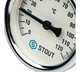 Термометр биметаллический с погружной гильзой. Корпус Dn 63 мм, гильза 75 мм 1 STOUT SIM-0001-637515 в Нижнем Новгороде 4