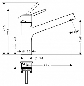 Смеситель для кухни хром HANSGROHE 32851000 в Нижнем Новгороде 3