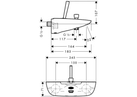 Смеситель для ванны Hansgrohe PuraVida 15472400 в Нижнем Новгороде 1