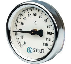 Термометр биметаллический накладной с пружиной. Корпус Dn 63 мм STOUT SIM-0004-630015 в Нижнем Новгороде 0