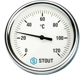 Термометр биметаллический с погружной гильзой. Корпус Dn 80 мм, гильза 50 мм 1 STOUT SIM-0001-805015 в Нижнем Новгороде 1