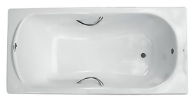 Чугунная ванна Roca Haiti 160x80 2330G000R с противоскольжением, с отверстиями для ручек в Нижнем Новгороде 0