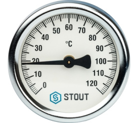 Термометр биметаллический накладной с пружиной. Корпус Dn 63 мм STOUT SIM-0004-630015 в Нижнем Новгороде 1
